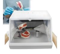 Sableuse de laboratoire, dépoussiéreur, cabine de sablage modulaire, équipée d'un système d'aspiration double et de 6 lampes LED, grande fenêtre for une cabine de sablage sans poussière