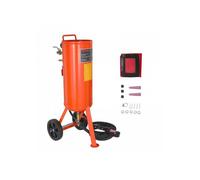 Sableuse Haute Pression Robuste 37 L Kit de Sablage à Air 60-110 PSI Réservoir de Sablage Abrasif Portable avec 2 Buses en Céramiq