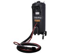 Sableuse mobile 80l | Sableuse avec tuyau de 2,5m | Sableuse 3-6 bar de pression de travail avec système de vide | Installation de sablage