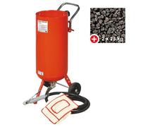 Sableuse mobile pro 75L + 50 kg d'abrasifs usage unique MW Tools CAT02010PACK1