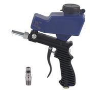 Sableuse Portative, 70-150 PSI 6000 TR/Min Portable Feed Sandblasting Gun Air Sand Machine Kit D'outils pour Pistolet de Sablage avec Connecteur de Tube d'air Bleu