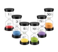 Sablier 1/3/5/10/15/30 Minutes pour Enfants, Sablier Brossage de Dents, Jeu Sensoriel pour Enfants, Sabliers pour Apprentissage et Routines, Idéal pour Dents et Activités Éducatives