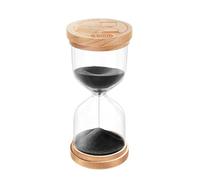 Sablier 1 minute, sablier en plastique acrylique incassable, petite horloge 1 minute pour salle de classe, jeu, décoration (bois noir)