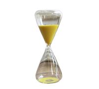 Sablier 2 pcs sablier en verre multicolore 5-30 min(Yellow,15min)