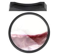 Sablier 3D Flowing Sand Art |Décoration de Bureau Zen pour soulager Le Stress et l'attention |Peinture sur sables mouvants pour Bureau/Maison/Salle de Classe |Options de Couleur (12 inches Purple)