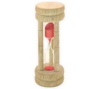 Fackelmann Minuteur à œufs avec sable en bois de hêtre beige 10 x 3,5 x 3,5 cm