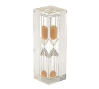 Sablier acrylique transparent 3 minutes pour apprendre à brosser les dents Orange 2,5 x 2,5 x 8 cm