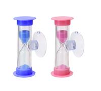 Sablier Brossage Dents Enfant,2PCS Sabliers Minuterie avec Ventouse 3 Minutes Hourglass de Brossage de Dents Horloge de Sable pour Enfant,pour Jeux,Cuisine, Exercice,Etude