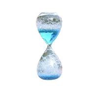 Sablier chantant en verre de cristal pour l'école, l'enseignement, cadeaux d'anniversaire, décoration de la maison et du bureau, 8 x 20 cm, bleu