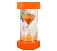 Sablier coloré en verre de sable, 2 pièces, 5/10/15/20/30min, horloge, fournitures minuterie cuisine, décoration la maison, artisanat(Orange,20minutes)
