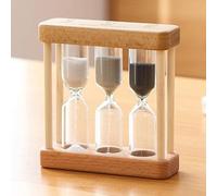 Sablier créatif en bois sablier 1/3/5 minutes - Décoration d'intérieur - Outils de cuisine - Cadeau pour enfant - Style simple - Créatif - 1/3/5 minutes - En verre de sable - Décoration d'intérieur et