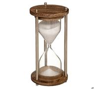 Sablier cylindre Sarah H.16cm manguier et verre - Atmosphera createur d'interieur