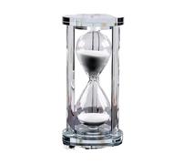 Sablier de 15 à 60 Minutes, minuterie sable, cuisine, école, moderne, verre, horloge, minuteries thé, décoration la maison(White,30min)