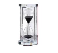 Sablier de 15 à 60 Minutes, minuterie sable, cuisine, école, moderne, verre, horloge, minuteries thé, décoration la maison(Balck,30min)