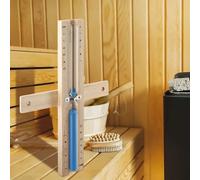 Sablier de 15 minutes pour sauna, horloge de sable rotative en bois avec haute résistance à la chaleur, minuterie pour exercices de yoga, blanc (bleu)