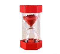 Sablier de 5 minutes, design sûr pour les enfants, idéal pour étudier et se détendre (rouge, 5 minutes)