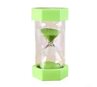 Sablier de 5 minutes, design sûr pour les enfants, idéal pour étudier et se détendre (vert, 5 minutes)