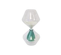 Sablier de décoration en verre et sable blanc - Hauteur 17.5 cm x Diamètre 9.5 cm
