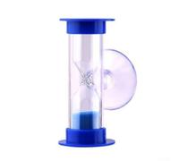 Sablier de douche 2 minutes à ventouse pour salle de bain, ne nécessite pas de piles, accessoire de bain amusant (bleu)