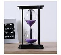 Sablier décoratif, 15/30/60 minutes, cadre en bois(Black Frame Purple Sand,15 minutes)