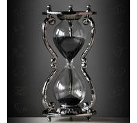 Sablier décoratif antique - Horloge de sable vintage de 30 minutes pour la décoration de la maison, du bureau, cadeau unique, construction en métal et verre