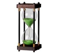 Sablier décoratif, sablier élégant, outil de gestion du temps, design créatif en verre, (30 minutes, doré), idéal pour le salon, les affaires, la décoration de bureau