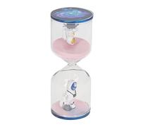 Sablier décoratif Space Man, minuteur d’enseignement visuel pour l’éducation spécialisée, Horloge de Bureau en Verre avec Design d’Astronaute pour la Gestion du Temps au Bureau, à (Rose 15 Minutes)