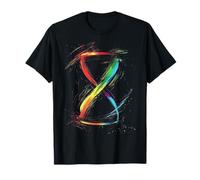 Sablier Dessin Coloré Art Abstrait Motif Graphique T-Shirt