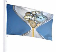 Sablier Drapeau Décor 0,9 x 1,5 m Horloge Compte à rebours numérique Compte à rebours numérique Minuterie de vitesse d'attente Motif imprimé en polyester Décoration extérieure pour la maison et le j