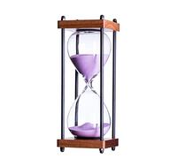 Sablier en Bois de 30 Minutes, Grand Format, décoration Noire, idéal for la Salle à Manger, Le Salon, Le Bureau, la Chambre à Coucher, Les fêtes ou Les Vacances.(Purple,30 Minutes)