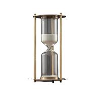 Sablier en métal créatif, minuterie de sable rétro, étagère bureau, ornements d'étude, décoration, horloge(White Sand,30min)