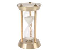 Sablier en Métal Sablier, Montre de Sable Blanc Vintage 60 Min, Sablier en Verre d'une Heure en Laiton Rétro pour Cadeaux, Maison, Bureau, Décor de Bureau (Bronze)