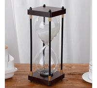 Sablier en métal vintage, Sablier sablier 30/60 minutes, assistant de gestion du temps, minuterie ornements vintage bureau(White,30 minutes)