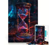 Sablier Espace-Temps 1000 Pièces Puzzle pour Adolescents Défi Cérébral Jeu d'Activité à Domicile Cadeau Touchant et Transparent 50x75cm