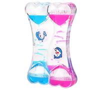 Sablier flottant en forme de cœur |Minuteur de bureau décoratif pour une gestion du temps et une ambiance relaxante |Illusion d'optique en plastique de 13,5 cm (5,3 pouces) pour (Blue + Pink: Single