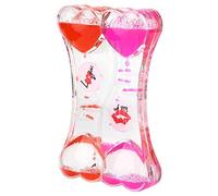Sablier flottant en forme de cœur |Minuteur de bureau décoratif pour une gestion du temps et une ambiance relaxante |Illusion d'optique en plastique de 13,5 cm (5,3 pouces) pour (SY01 Pink + Red)