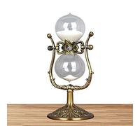 Sablier, Horloge, décoration en Verre, Assistant de Gestion du Temps, sablier en métal Vintage, 15 Minutes / 30 60 360 °, Rotatif, Grand Format, Style Antique(Bronze,30 Minutes)