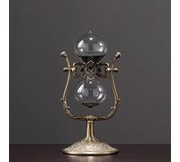 Sablier, Horloge, décoration en Verre, Assistant de Gestion du Temps, sablier en métal Vintage, 15 Minutes / 30 60 360 °, Rotatif, Grand Format, Style Antique(Bronze Black,60 Minutes)