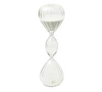 Sablier irrégulier à trois couches, minuterie en verre installée la maison, outil de gestion du temps cuisine et bureau(Striped white sand)