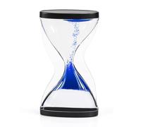 Sablier Liqudie Timer, Sablier Contra Créatif avec Billes bougent de Bas en Haut, Hourglass Anti-gravité Jouets Sensoriels Décoration de Bureau, Cadeau pour Enfants Adultes (Bleu)