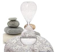 Sablier liquide - 8 x 8 x 20 cm - Minuteur créatif à bulles - Décoration d'anniversaire - Cadeaux de Noël - En borosilicate soufflé à la bouche - Résistant à la chaleur - Relaxant - Soulagement du