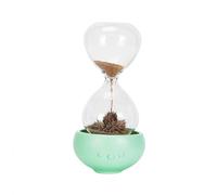 Sablier magnétique à bonsaï, 20 secondes avec diffuseur d'arômes, sablier magique pour bureau, décoration d'intérieur (sable doré, bonsaï cyan A)