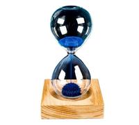 Sablier magnétique à Fleurs de Sable en Poudre avec sabliers d'emballage(Blue)
