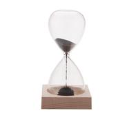 Sablier magnétique en verre soufflé à la main avec limaille de fer magnétique pour une décoration de bureau unique