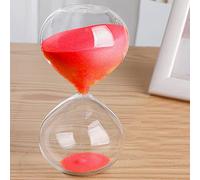 Sablier, Minuterie de 45/60 minutes, sablier portable, grand format, coloré, verre transparent et lisse(Red,60 minutes(14.5 * 7.5cm))