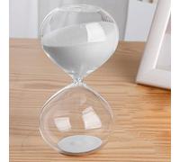 Sablier, Minuterie de 45/60 minutes, sablier portable, grand format, coloré, verre transparent et lisse(Wit,60 minutes(14.5 * 7.5cm))