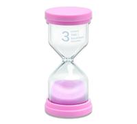 Sablier, Minuterie de Cuisine, Gestion du Temps, Minuteur Sabliers, 3 Minutes Sablier, Colore Kit en Verre Transparent Sablier, pour la Maison, la Cuisine, Rose