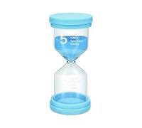 Sablier, Minuterie de Cuisine, Timer, Gestion du Temps, Minuteur Sabliers, 5 Minutes Sablier, Colore Kit en Verre Transparent Sablier, pour la Maison, la Cuisine,Bleu