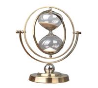 Sablier minuterie décoration Bureau Rotatif sables mouvants Ornement Anniversaire(Globe White Sand)