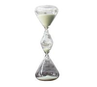 Sablier Minuterie en verre noir et blanc petites grandes tailles(White Small)